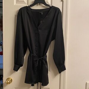 Alfani Black Button-Up Blouse